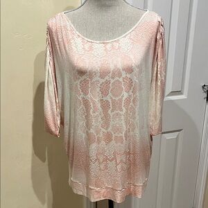 Juicy Couture Pink and White Snake Print Blouse